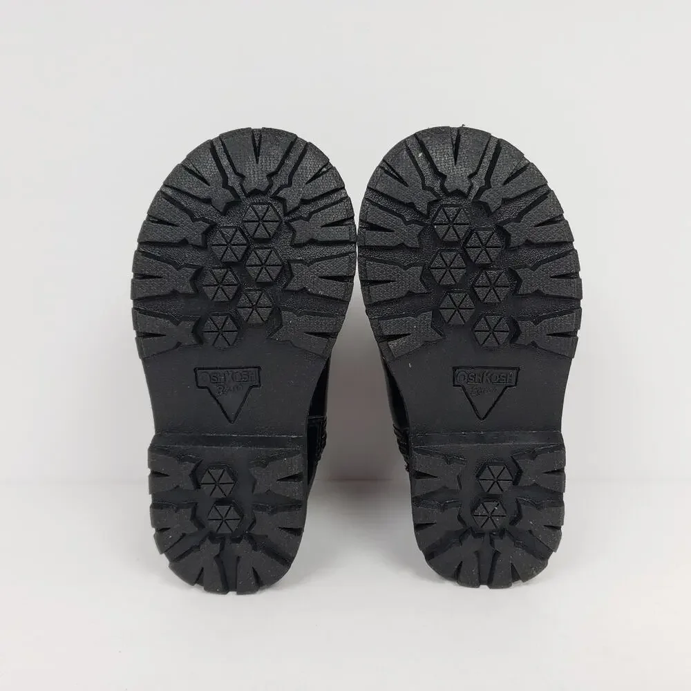 OshKosh B'gosh Momo Toddler Girls Size 9 Black Chelsea Ankle Bootie Boots